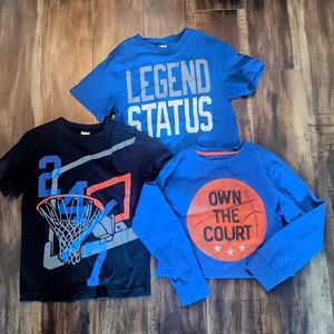 3 Gymboree sports themed shirts